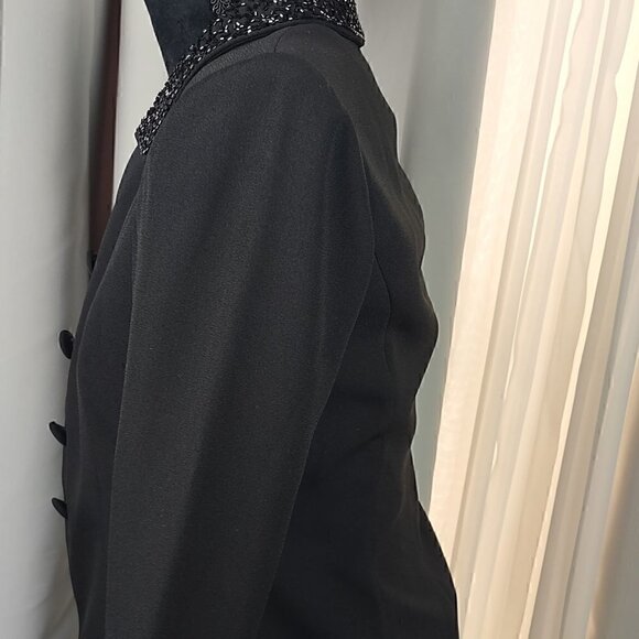 Jessica Howard Black 2 Pc Jacket and Pants, Petite Size 4 - Picture 3 of 16